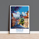 Prague Travel Poster Wall Art, Travel Print of Prague, Prague Art Lovers Gift, Czech Republic City Art Gift NQ Media Designs
