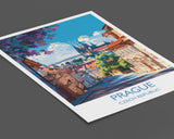 Prague Travel Poster Wall Art, Travel Print of Prague, Prague Art Lovers Gift, Czech Republic City Art Gift NQ Media Designs