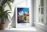 Prague Travel Poster Wall Art, Travel Print of Prague, Prague Art Lovers Gift, Czech Republic City Art Gift NQ Media Designs
