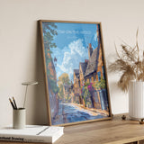 Stow on the Wold Travel Print Wall Art, Travel Poster of Stow on the Wold, England, Cotswolds Art Gift, England Gift Art NQ Media Designs
