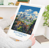 Rotterdam Travel Poster, Travel Print of Rotterdam, Netherlands, Dutch Art Lovers Gift, Wall Art Print