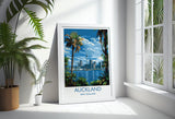 Auckland Travel Print, Travel Poster of Auckland, New Zealand Art Lovers Gift, Auckland Wall Art NQ Media Designs