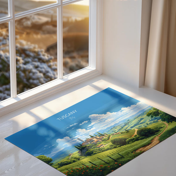 Tuscany Travel Poster Wall Art Landscape, Travel Print of Tuscany, Tuscany Art Lovers Gift,Italy Art Gift