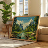 Yosemite Travel Poster Wall Art, Landscape Travel Print of Yosemite, National Park Art, Yosemite Gift, Colorado, USA, Travel Wall Art Gift