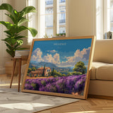 Provence Travel Poster Wall Art Landscape, Travel Print of Provence , Provence Art Lovers Gift,France Art Gift NQ Media Designs