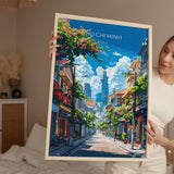 Ho Chi Minh Travel Poster, Travel Print of Ho Chi Minh, Vietnam, Asia, Ho Chi Minh Art Lovers Gift, Vietnam Gift, Wall Art Print NQ Media Designs
