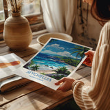 Seychelles Travel Print Wall Art, Travel Poster of Seychelles, Indian Ocean, Seychelles Art Lovers Gift NQ Media Designs