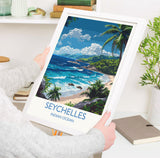 Seychelles Travel Print Wall Art, Travel Poster of Seychelles, Indian Ocean, Seychelles Art Lovers Gift NQ Media Designs