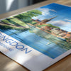 Abingdon Print, Travel Poster of Abingdon,Abingdon Art Lovers Gift,Oxfordshire, English Countryside Wall Art Print