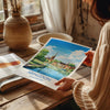 Abingdon Print, Travel Poster of Abingdon,Abingdon Art Lovers Gift,Oxfordshire, English Countryside Wall Art Print