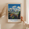 Rotterdam Travel Poster, Travel Print of Rotterdam, Netherlands, Dutch Art Lovers Gift, Wall Art Print