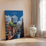 Utrecht Travel Print, Travel Poster of Utrecht, Netherlands, Dutch Art Lovers Gift, Wall Art Print NQ Media Designs