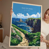 Isle of Man Poster, Travel Print of Isle of Man,Isle of Man Art Lovers Gift,British Isles Coast Wall Art Print NQ Media Designs