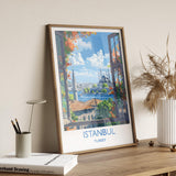 Istanbul Travel Print Wall Art, Travel Poster of Istanbul, Turkey Wall Art, Istanbul Art Lovers Gift, Wall Art Print NQ Media Designs