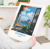 Istanbul Travel Print Wall Art, Travel Poster of Istanbul, Turkey Wall Art, Istanbul Art Lovers Gift, Wall Art Print NQ Media Designs