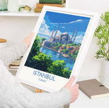 Istanbul Travel Print Wall Art, Travel Poster of Istanbul, Turkey Wall Art, Istanbul Art Lovers Gift, Wall Art Print NQ Media Designs