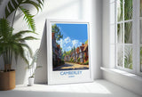 Camberley Travel Print, Travel Poster of Camberley, Surrey Poster, Camberley Art Gift, London Art Lovers UK Travel Gift NQ Media Designs