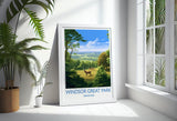 Windsor Great Park Travel Print, Travel Poster of Windsor Great Park , Berkshire, England, Windsor Gift, Wall Art Print NQ Media Designs