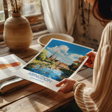 Abingdon Print, Travel Poster of Abingdon,Abingdon Art Lovers Gift,Oxfordshire, English Countryside Wall Art Print NQ Media Designs