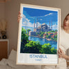 Istanbul Travel Print Wall Art, Travel Poster of Istanbul, Turkey Wall Art, Istanbul Art Lovers Gift, Wall Art Print