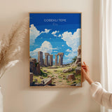 Gobekli Tepe Travel Poster Wall Art, Travel Print of Gobekli Tepe, Turkey Wall Art, Gobekli Tepe Art Lovers Gift, Wall Art Print NQ Media Designs