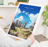 Gobekli Tepe Travel Poster Wall Art, Travel Print of Gobekli Tepe, Turkey Wall Art, Gobekli Tepe Art Lovers Gift, Wall Art Print NQ Media Designs