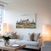 Florence Travel Poster Skyline Wall Art Landscape, Travel Print of Florence, Florence Art Lovers Gift,Italy Horizontal Art Gift