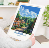 Tadworth Travel Print, Travel Poster of Tadworth, Surrey Poster, Tadworth Art Gift, London Art Lovers UK Travel Gift NQ Media Designs