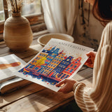 Amsterdam Skyline Travel Print Wall Art, Amsterdam Skyline Travel Poster, Amsterdam City, Netherlands City Art, Amsterdam Art Lovers Gift NQ Media Designs