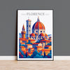Florence Skyline Travel Print Wall Art, Florence Skyline Travel Poster, Florence City, Italy City Art Gift, Florence Art Lovers Gift NQ Media Designs