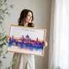 Florence Skyline Travel Poster Wall Art Landscape, Travel Print of Florence, Florence Art Lovers Gift,Italy Art Gift