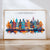 Amsterdam Skyline Travel Poster Wall Art Landscape, Travel Print of Amsterdam, Amsterdam Art Lovers Gift,Netherlands Art Gift