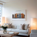 Amsterdam Skyline Travel Poster Wall Art Landscape, Travel Print of Amsterdam, Amsterdam Art Lovers Gift,Netherlands Art Gift NQ Media Designs