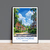 Crowthorne Travel Print, Travel Poster of Crowthorne, Berkshire, England, Windsor Gift, Wall Art Print NQ Media Designs