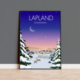 Lapland Travel Print, Lapland Travel Poster NQ Media Designs