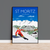 St Moritz Travel Poster, Travel Print of St Moritz, St Moritz, Switzerland