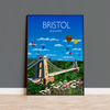 Bristol Travel Print, Bristol Poster, Bristol,England, UK Travel Poster NQ Media Designs
