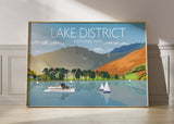 Lake District Travel Poster, Travel Print of Lake District, Cumbria, UK,Limited Edition NQ Media Designs
