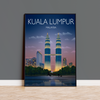 Kuala Lumpur Travel Poster, Travel Print of Kuala Lumpur, Malaysia NQ Media Designs