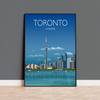 Toronto Travel Poster, Toronto Travel Print, Canada NQ Media Designs