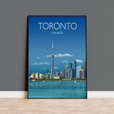 Toronto Travel Poster, Toronto Travel Print, Canada NQ Media Designs