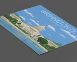Washington Travel Poster, Travel Print of Washington DC, USA,Limited Edition NQ Media Designs