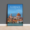 Florence Travel Poster, Travel Print of Florence, City of Florence, Italy NQ Media Designs