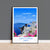 a poster of a beautiful view of the ocean
