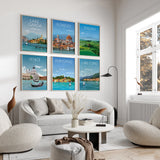 Saint Lucia Travel Poster, Travel Print of Saint Lucia, Windward Islands, Caribbean NQ Media Designs