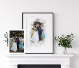 Personalised Wedding Watercolour Portrait, Custom Wedding Anniversary Gift, Wedding Portrait, Watercolour Painting From Photo, Water colour NQ Media Designs