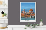 Florence Travel Poster, Travel Print of Florence, City of Florence, Italy NQ Media Designs