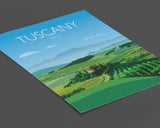 Tuscany Travel Poster, Travel Print of Tuscany, Region of Italy NQ Media Designs