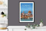 Florence Travel Poster, Travel Print of Florence, City of Florence, Italy NQ Media Designs