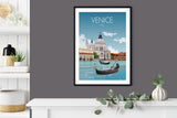 Venice Travel Poster, Travel Print of Venice, City of Venice, Italy NQ Media Designs
